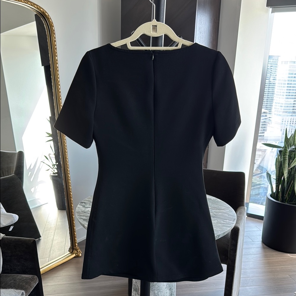 Zara Black Cutout Short Sleeve Dress - Picture 3 of 3